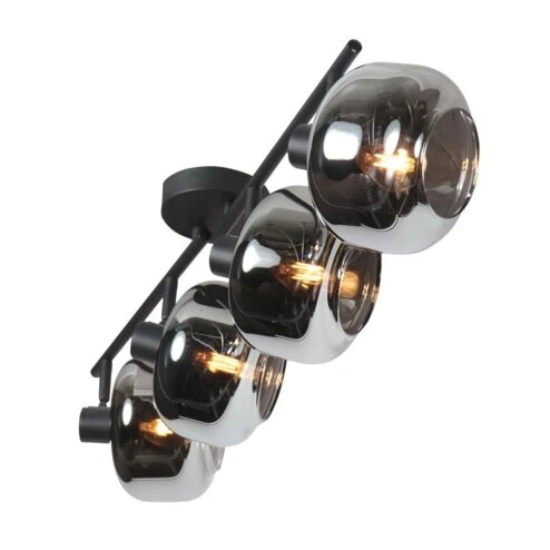 Gabriella 4-lichts Plafondlamp Smoke Glas