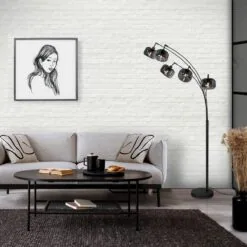 Gabriella 5-lichts Booglamp Smoke Glas