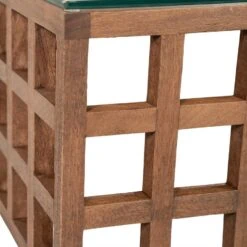 Heras Salontafel Bruin glas 90cm