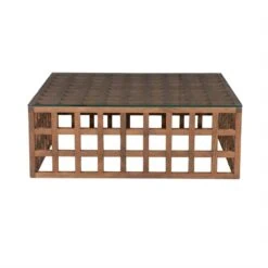 Heras Salontafel Bruin glas 90cm