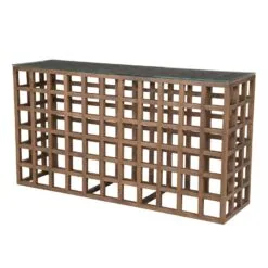 Heras Sidetable Bruin glas 140cm