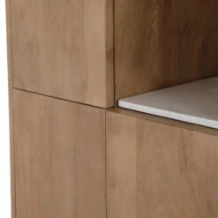 Inglegplank Koba Vakkenkast Beige Marmer Set van 2