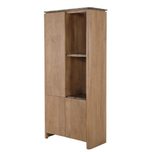 Inglegplank Koba Vakkenkast Bruin Marmer Set van 2