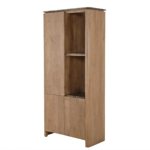 Inglegplank Koba Vakkenkast Bruin Marmer Set van 2