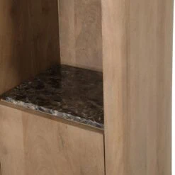 Inglegplank Koba Vakkenkast Bruin Marmer Set van 2