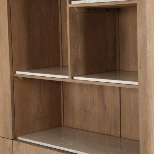 Inglegplank Koba Vakkenkast XL Beige Marmer Set van 4