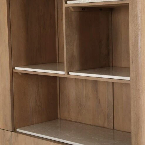 Inglegplank Koba Vakkenkast XL Beige Marmer Set van 4