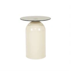 Irona Bijzettafel rond Beige 39cm