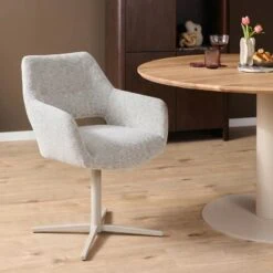 Jaden Eetkamerstoel Beige met zandpoot