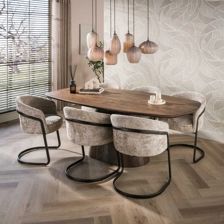 Jennie Eettafel deens ovaal Bruin 215cm