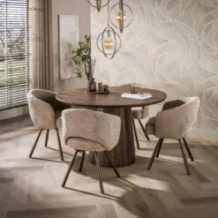Jennie Eettafel rond Bruin 130cm