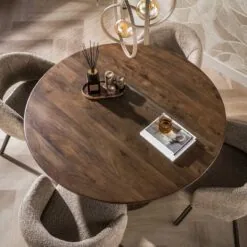 Jennie Eettafel rond Bruin 130cm