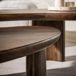 Jennie Salontafel set van 2 organisch Bruin