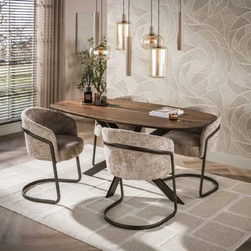 Kelvin Eettafel deens ovaal Acaciahout 150cm