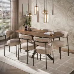 Kelvin Eettafel deens ovaal Acaciahout 180cm