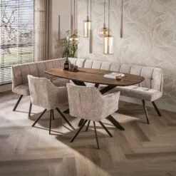 Kelvin Eettafel deens ovaal Acaciahout 180cm