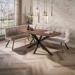 Kelvin Eettafel deens ovaal Acaciahout 180cm