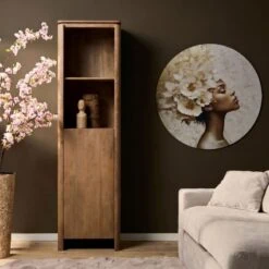 Koba Boekenkast Naturel Mangohout 55cm