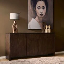 Koba Dressoir Bruin Mangohout 165cm (4)