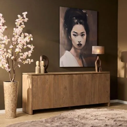 Koba Dressoir Naturel Mangohout 210cm