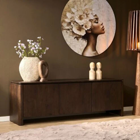 Koba Tv meubel Bruin Mangohout 165cm