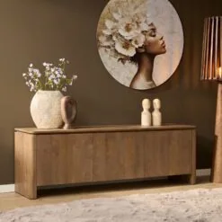 Koba Tv meubel Naturel Mangohout 165cm (6)