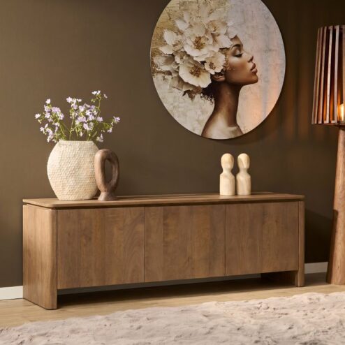 Koba Tv meubel Naturel Mangohout 165cm
