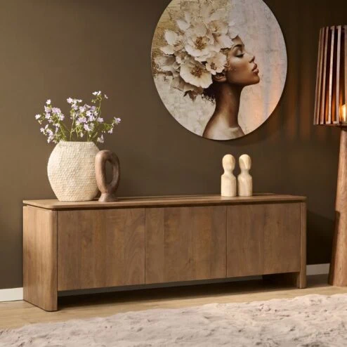 Koba Tv meubel Naturel Mangohout 165cm