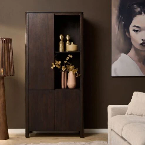 Koba Vakkenkast Bruin Mangohout 90cm
