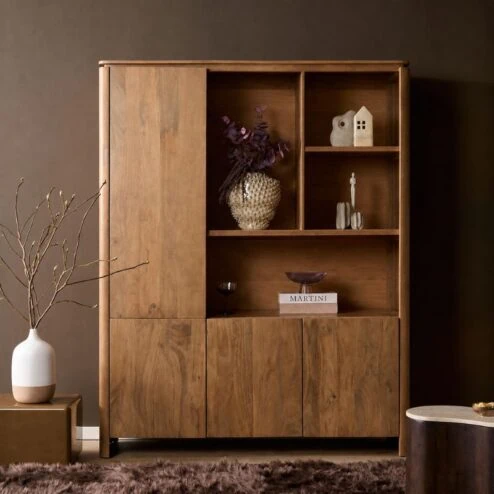 Koba Vakkenkast XL Naturel Mangohout 160cm
