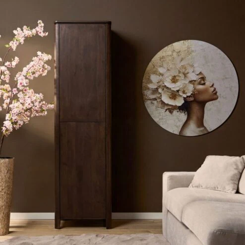 Koba Wandkast Bruin Mangohout 55cm