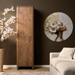 Koba Wandkast Naturel Mangohout 55cm