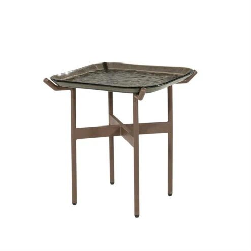 Liri Bijzettafel Bruin glas 43cm