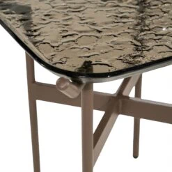 Liri Bijzettafel Bruin glas 43cm
