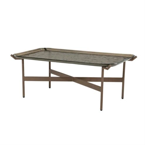 Liri Salontafel Bruin glas 98cm