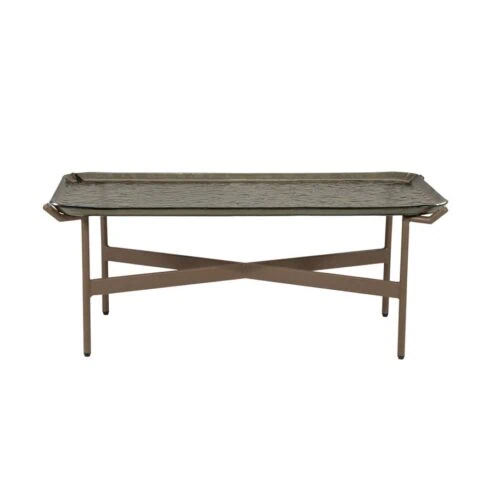 Liri Salontafel Bruin glas 98cm