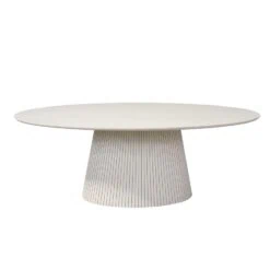 Livia Eettafel Ovaal Zand 210cm