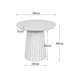 Livia Salontafel Rond Zand 50cm