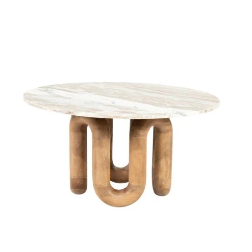 LoopStone Salontafel rond Naturel 80cm