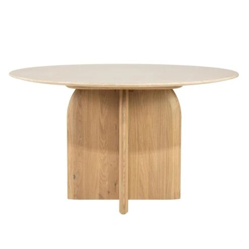 Lova Eettafel Rond Naturel travertin 130cm