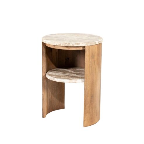 Marbelon Bijzettafel rond Naturel 40cm