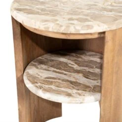 Marbelon Bijzettafel rond Naturel 40cm