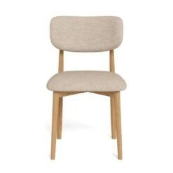 Michael Eetkamerstoel eikenhout Beige