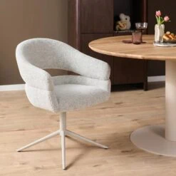 Millie Eetkamerstoel Beige met zandpoot