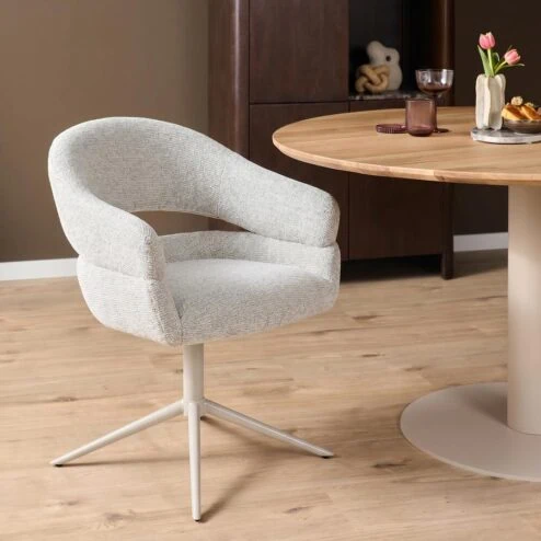 Millie Eetkamerstoel Beige met zandpoot
