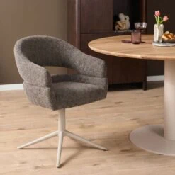 Millie Eetkamerstoel Bruin met zandpoot