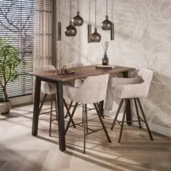 Nela Bartafel Bruin acaciahout 147cm