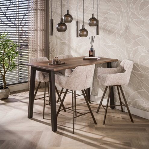 Nela Bartafel Bruin acaciahout 147cm