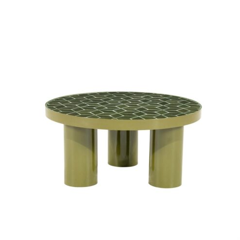Patterna Salontafel rond keramiek Groen 71cm