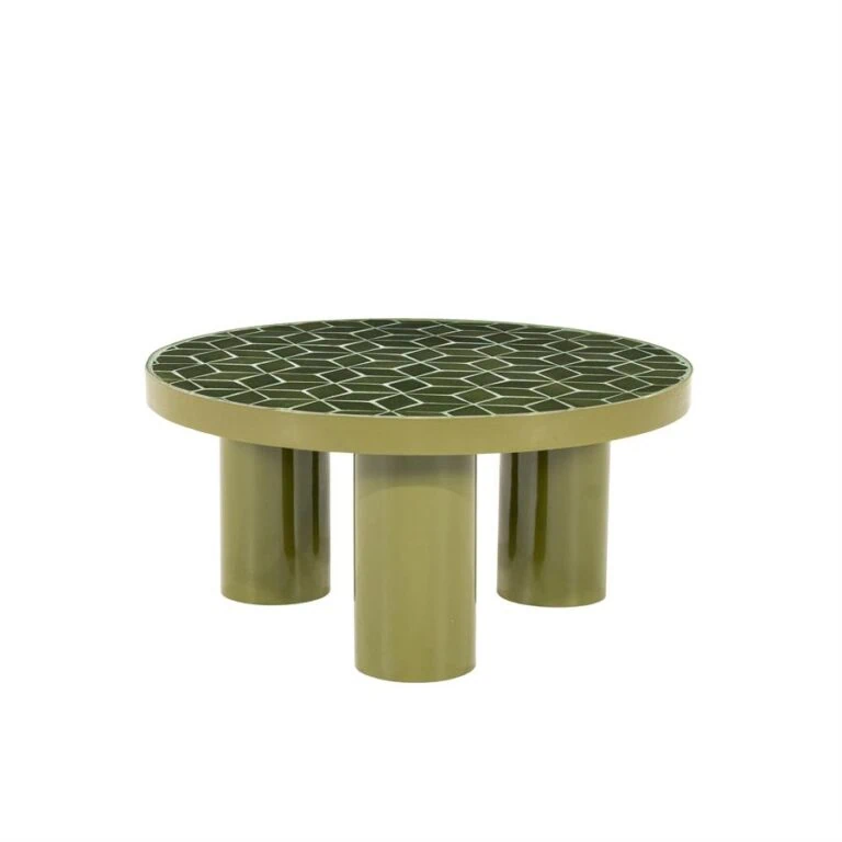 Patterna Salontafel rond keramiek Groen 71cm
